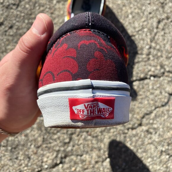 Vans Slip-on Shoes Samurai Rising Flames Mens Size 9.5 - Picture 5 of 7